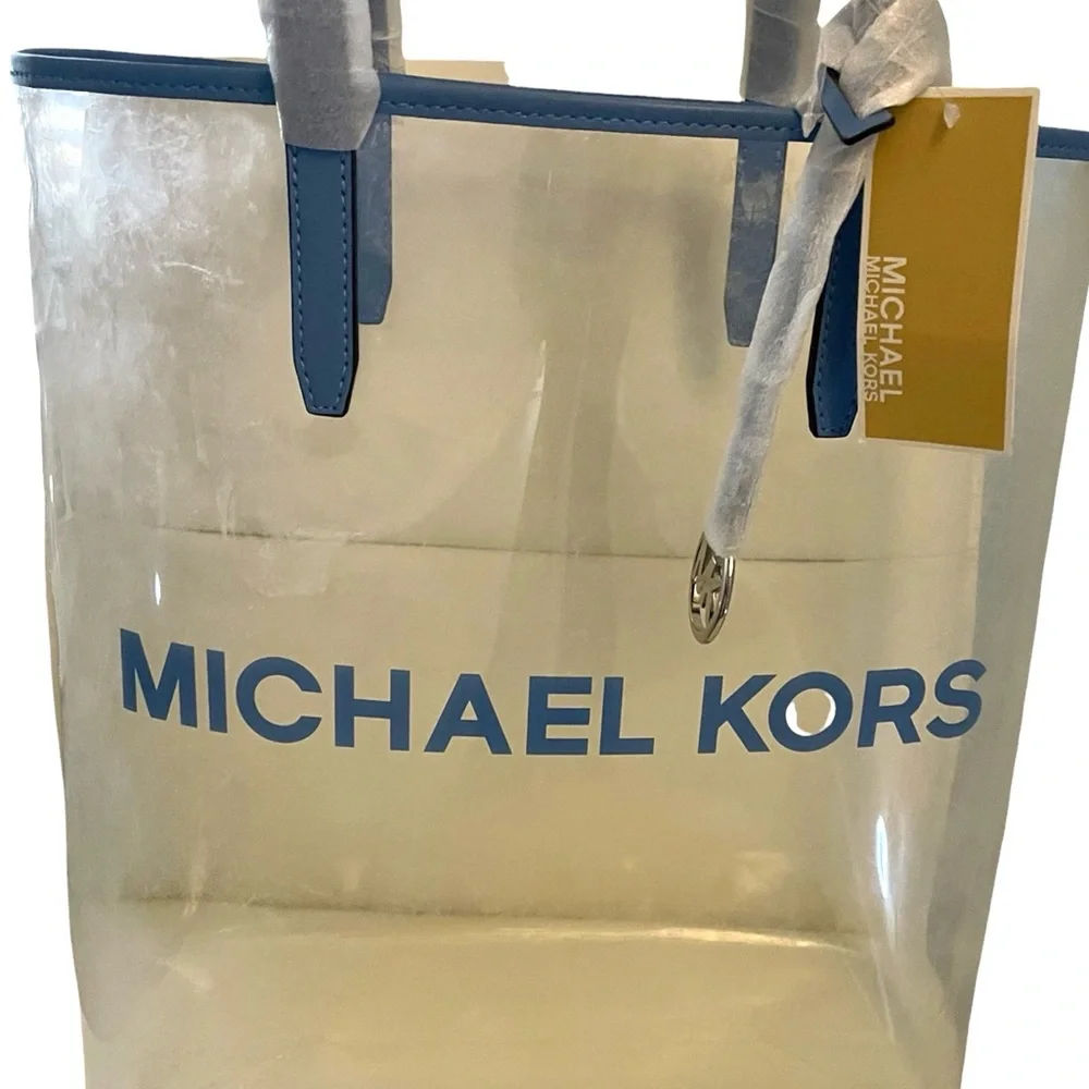 MICHAEL KORS LARGE CLEAR VINYL TOTE BAG - Picture 5 of 7